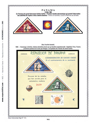 page astronome_14_A_ de album collection astronome de timbres