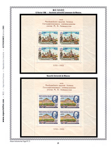 page astronome_21__ de album collection astronome de timbres