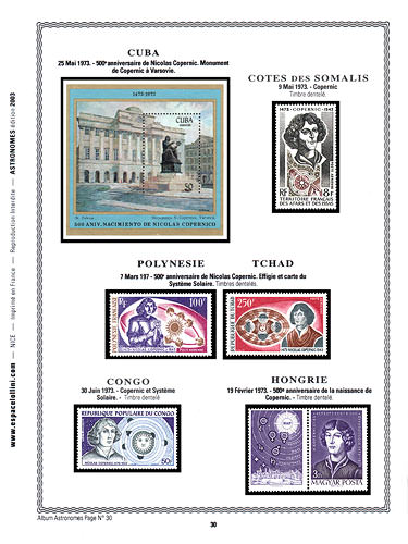 page astronome_30__ de album collection astronome de timbres