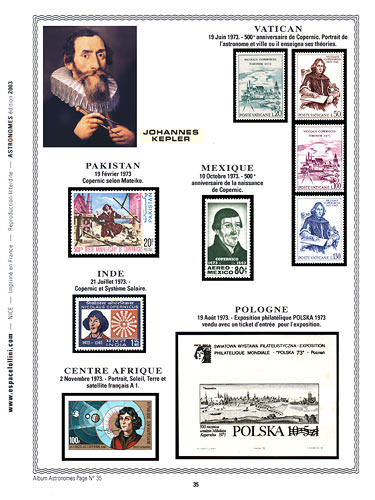 page astronome_35__ de album collection astronome de timbres