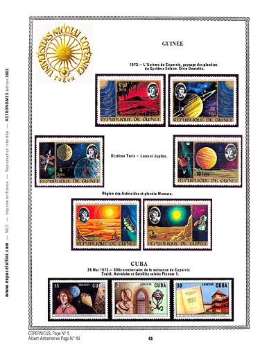 page astronome_43__ de album collection astronome de timbres