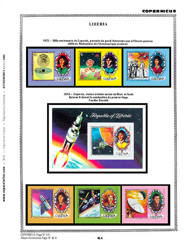 page astronome_46_A_ de album collection astronome de timbres