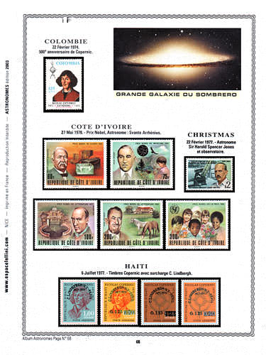 page astronome_68__ de album collection astronome de timbres