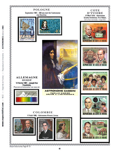 page astronome_81__ de album collection astronome de timbres