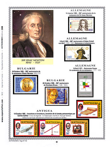page astronome_82__ de album collection astronome de timbres