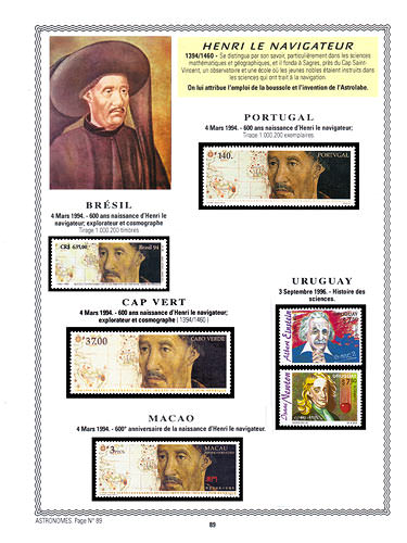 page astronome_89__ de album collection astronome de timbres