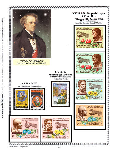 page astronome_90__ de album collection astronome de timbres