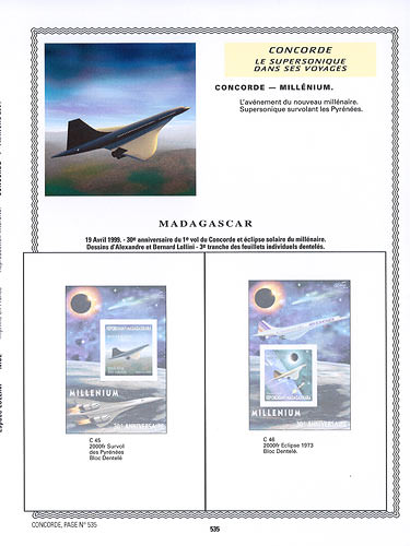 page concorde_535__ de album collection concorde de timbres