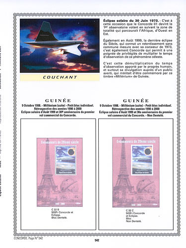 page concorde_542__ de album collection concorde de timbres