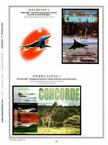 page concorde_775__ de album collection concorde de timbres