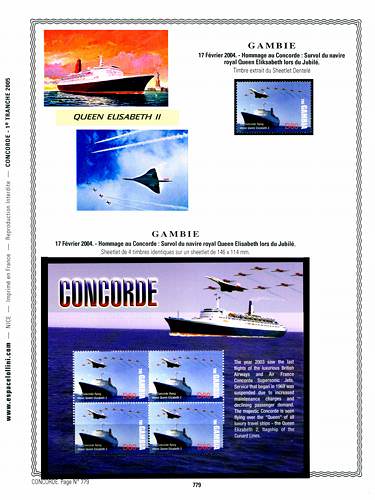 page concorde_779__ de album collection concorde de timbres