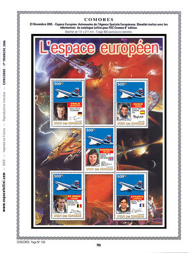 page concorde_793__ de album collection concorde de timbres