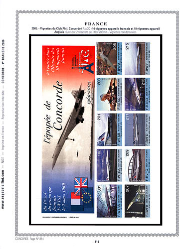 page concorde_814__ de album collection concorde de timbres