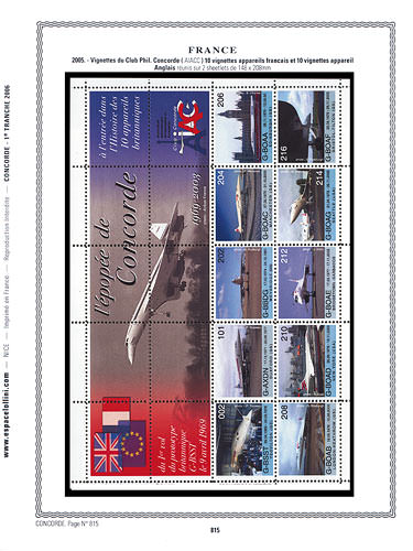 page concorde_815__ de album collection concorde de timbres