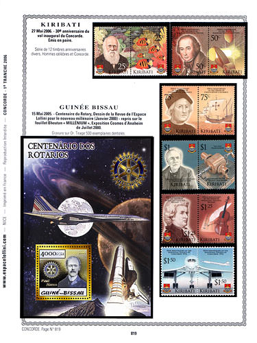 page concorde_819__ de album collection concorde de timbres