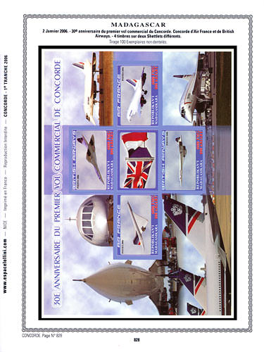 page concorde_828__ de album collection concorde de timbres