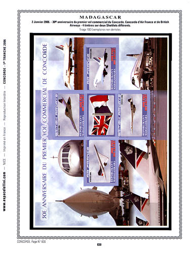 page concorde_830__ de album collection concorde de timbres