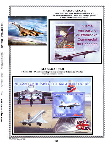 page concorde_831__ de album collection concorde de timbres