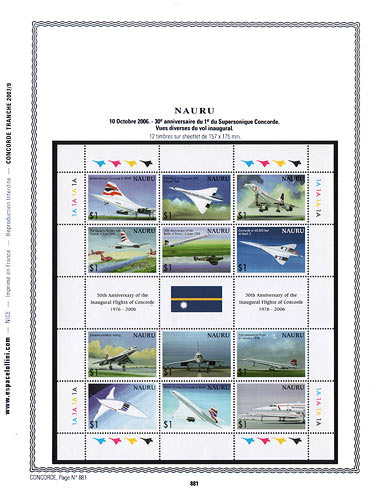 page concorde_881__ de album collection concorde de timbres