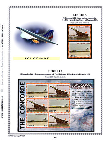 page concorde_884__ de album collection concorde de timbres