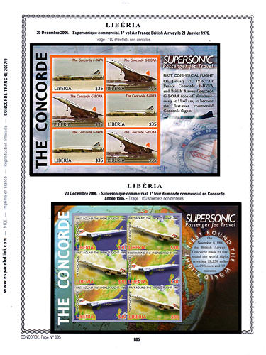 page concorde_885__ de album collection concorde de timbres