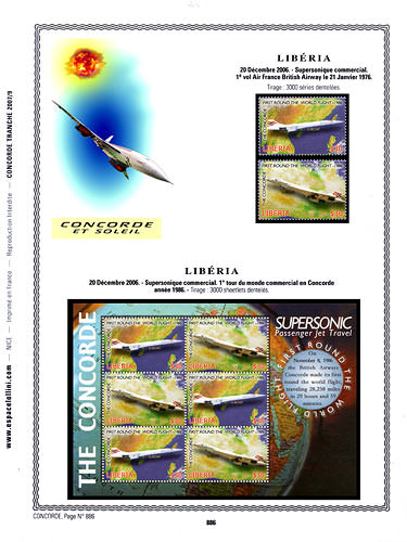 page concorde_886__ de album collection concorde de timbres