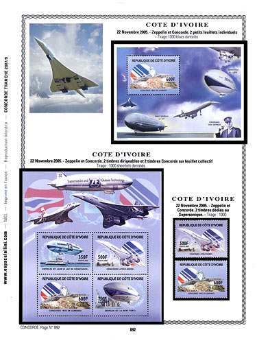 page concorde_892__ de album collection concorde de timbres