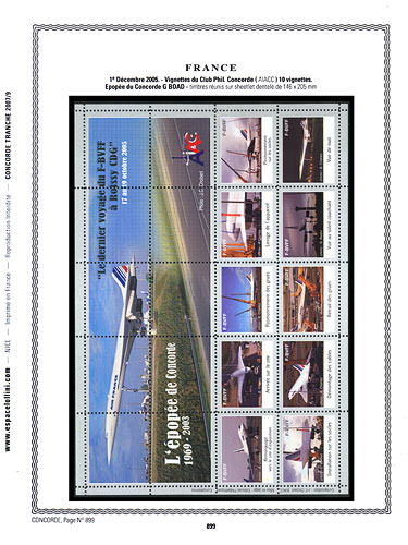 page concorde_899__ de album collection concorde de timbres