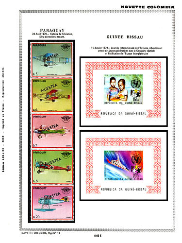 page number _1005_E_ from album espace to collect stamps