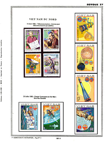 page number _1081_A_ from album espace to collect stamps