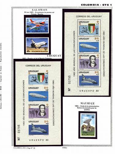 page number _1115_J_ from album espace to collect stamps