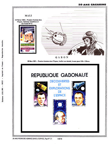 page number _1137_B_ from album espace to collect stamps