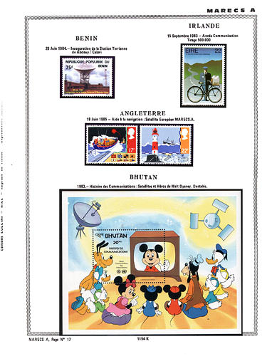page _1154_K_ de album collection espace de timbres