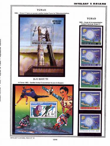 page number _1214_A_ from album espace to collect stamps