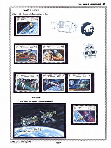 page number _1268_A_ from album espace to collect stamps