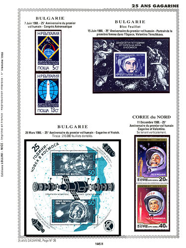 page number _1445_H_ from album espace to collect stamps