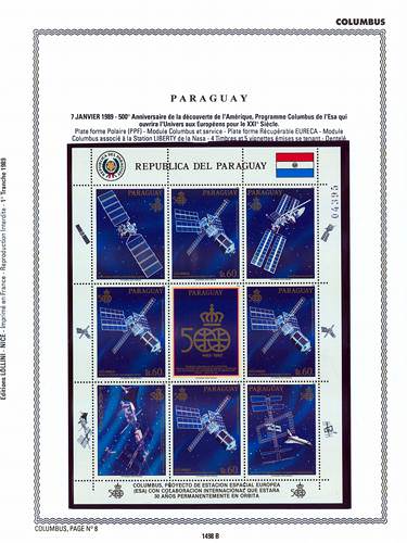 page number _1498_B_ from album espace to collect stamps