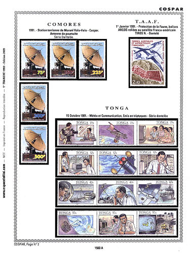 page number _1560_A_ from album espace to collect stamps