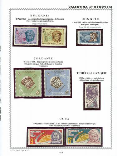 page number _165_A_ from album espace to collect stamps