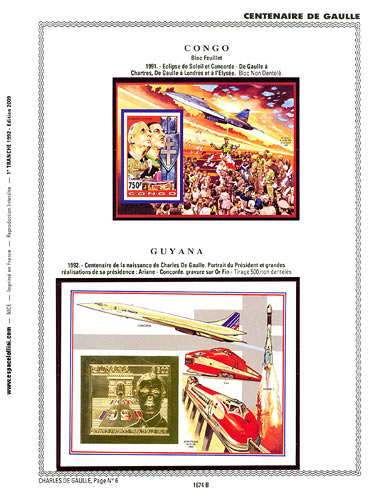 page number _1674_B_ from album espace to collect stamps