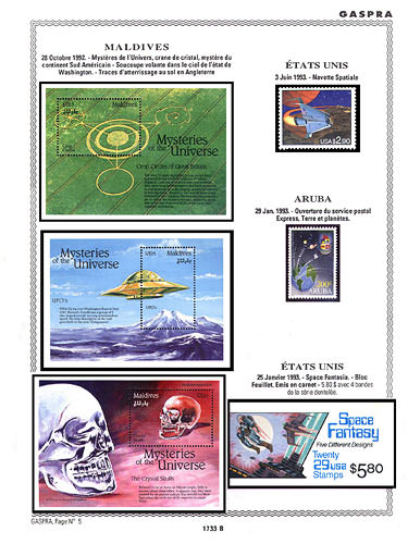 page number _1733_B_ from album espace to collect stamps