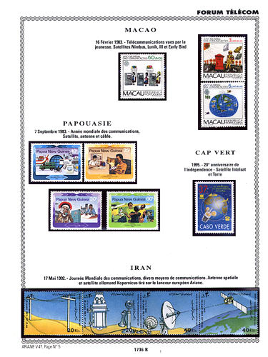 page number _1736_B_ from album espace to collect stamps