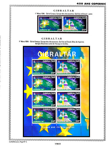 page number _1798_B_ from album espace to collect stamps