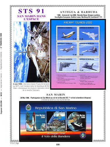 page number _2220__ from album espace to collect stamps