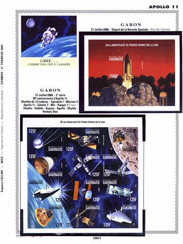 page _2340_Y_ de album collection espace de timbres