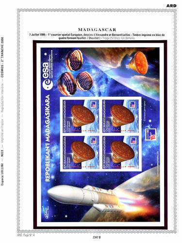 page number _2347_B_ from album espace to collect stamps