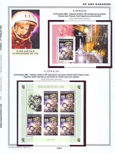 page number _2705_A_ from album espace to collect stamps