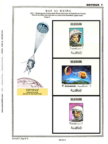 page _285_AC_8 de album collection espace de timbres
