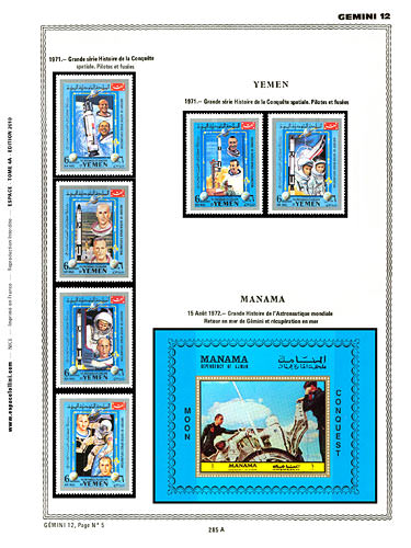 page number _285_A_ from album espace to collect stamps