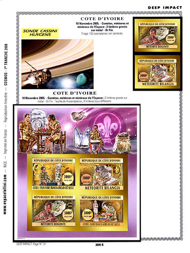 page number _3099_B_ from album espace to collect stamps